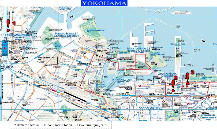 Yokohama wandelkaart