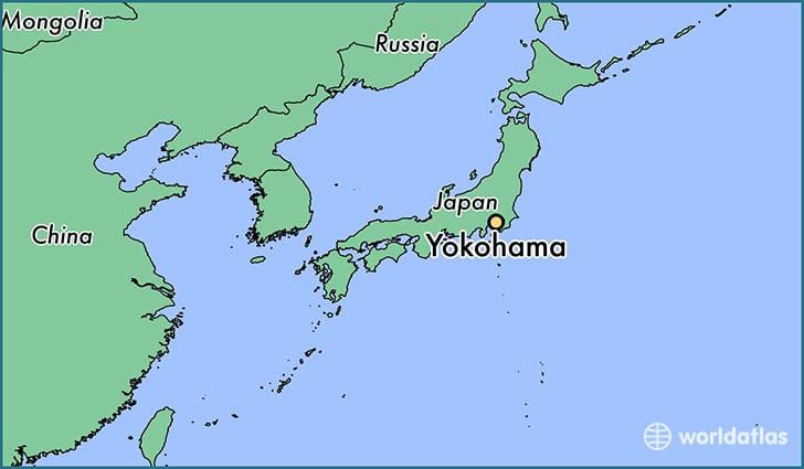 Kaart van Yokohama op
